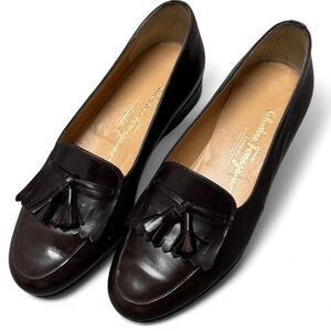 Salvatore Ferragamo Brown Leather Loafers